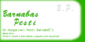 barnabas pesti business card